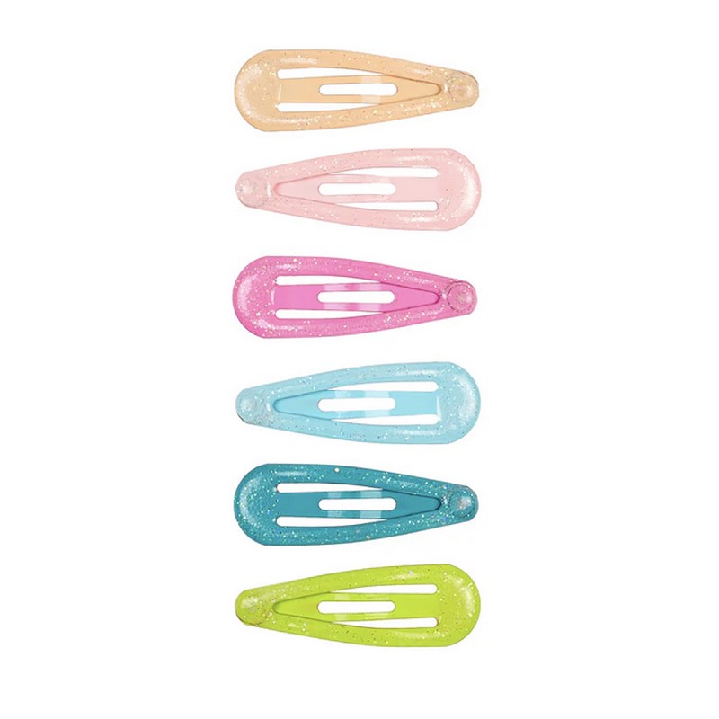 6 barrettes kiki paillettes