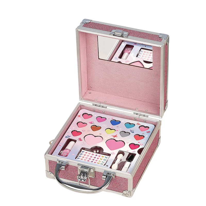 Coffret de maquillage rose paillette