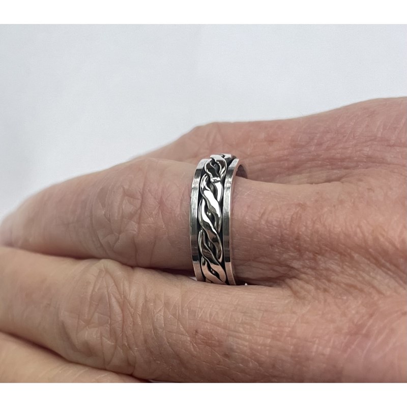 Bague anti-stress en argent