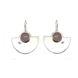 Boucles d'oreille argent brossé
