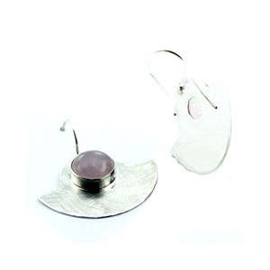Boucles d'oreille argent brossé