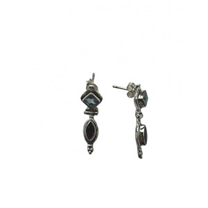 Boucles d'oreille topaze bleue
