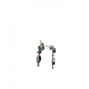 Boucles d'oreille topaze bleue