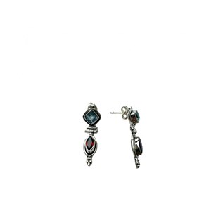 Boucles d'oreille topaze bleue