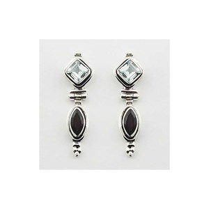 Boucles d'oreille topaze bleue