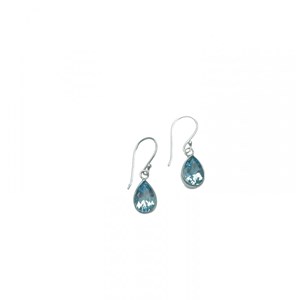 Boucles d'oreille topaze bleue