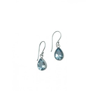 Boucles d'oreille topaze bleue