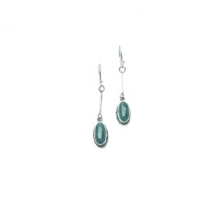 Boucles d'oreille longue en malachite