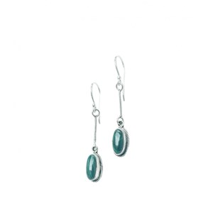 Boucles d'oreille longue en malachite