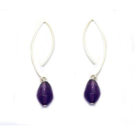 Boucles d'oreilles cristal violet