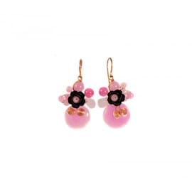 Boucles d'oreilles pierre rose