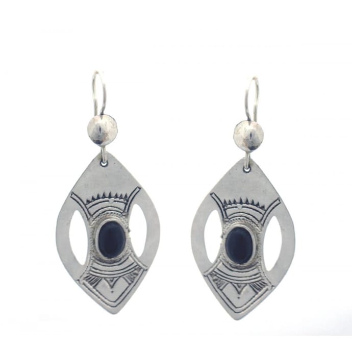 Boucles D'oreilles Touareg Anciennes - Bijoux Ethniques Vintage - Occasion