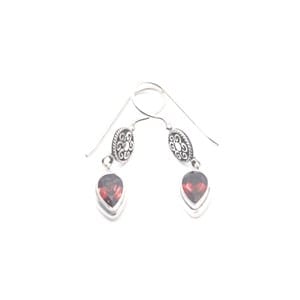 Boucles oreilles grenat