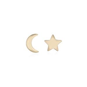 Clou d'oreille lune et étoile