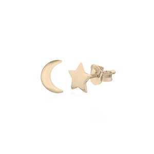 Clou d'oreille lune et étoile