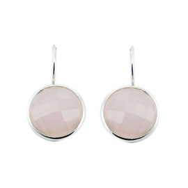 Dormeuses quartz rose