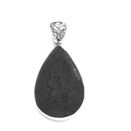Pendentif argent et lave