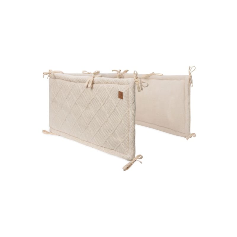 Tour de parc 180x30cm check knit - oatme (Jollein) - Image 1