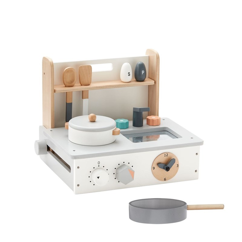 Mini Cuisinière à Bois Ancienne Avec Ustensiles - Métal - France Années 1920-1949