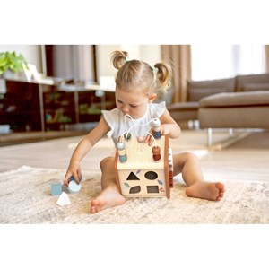 Cube d'activités 5 en 1 en bois