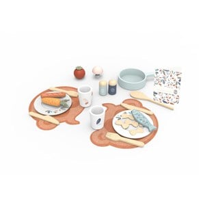 Set complet dinette en bois - 19 pcs