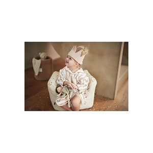 Fauteuil pouf enfant blanc twill natural