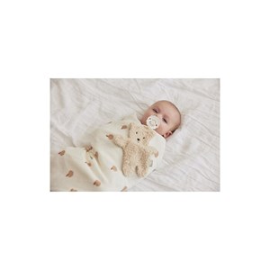 Attache sucette teddy bear naturel