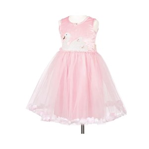 Swan robe rose 5-7 ans, 110-122 cm