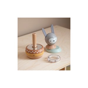 Jeu à empiler en bois lapin