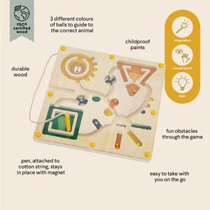 Labyrinthe de billes en bois