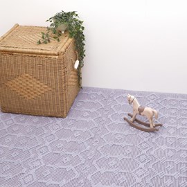 Tapis coton blonder mauve par nattiot -