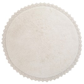 Tapis coton perla ecru par nattiot - ø 1