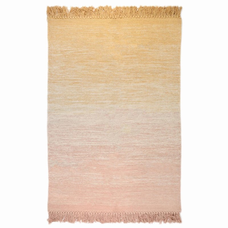 Tapis coton kirthy nude rose par nattiot