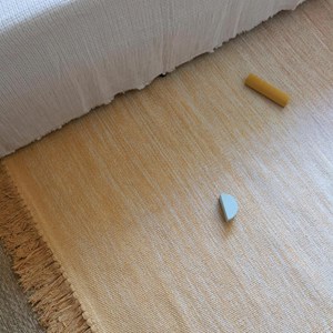 Tapis coton kirthy nude rose par nattiot