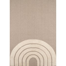 Tapis enfant arc en ciel beige par nazar