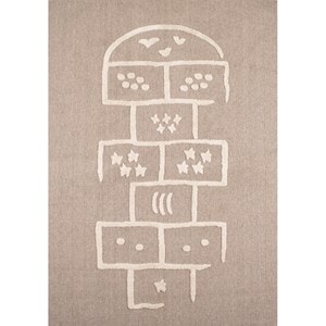 Tapis enfant marelle beige par nazar rug