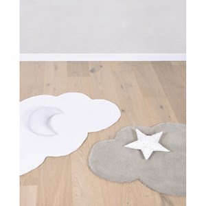 Tapis coton forme nuage (gris foncé) par