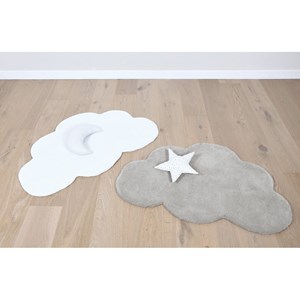 Tapis coton forme nuage (gris foncé) par