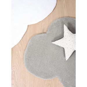 Tapis coton forme nuage (gris foncé) par