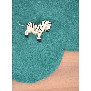 Tapis coton forme nuage (vert) par lilip