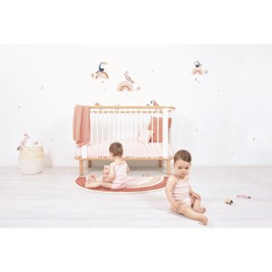 Tapis coton arc-en-ciel ( orange) par li