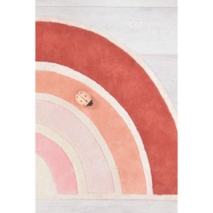 Tapis coton arc-en-ciel ( orange) par li