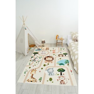 Tapis enfant happy beige par nazar rugs