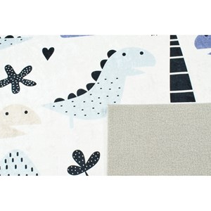 Tapis enfant dinosaures happy bleu par n
