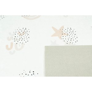 Tapis enfant etoiles happy crème par naz