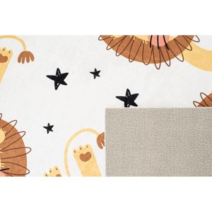 Tapis enfant lions happy beige par nazar