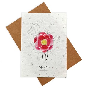 Carte à planter merci camelia