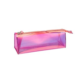 Trousse rose irisee transparente