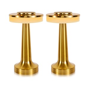 Set de 2 lampes de table doré chic