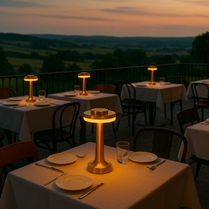 Set de 2 lampes de table doré chic